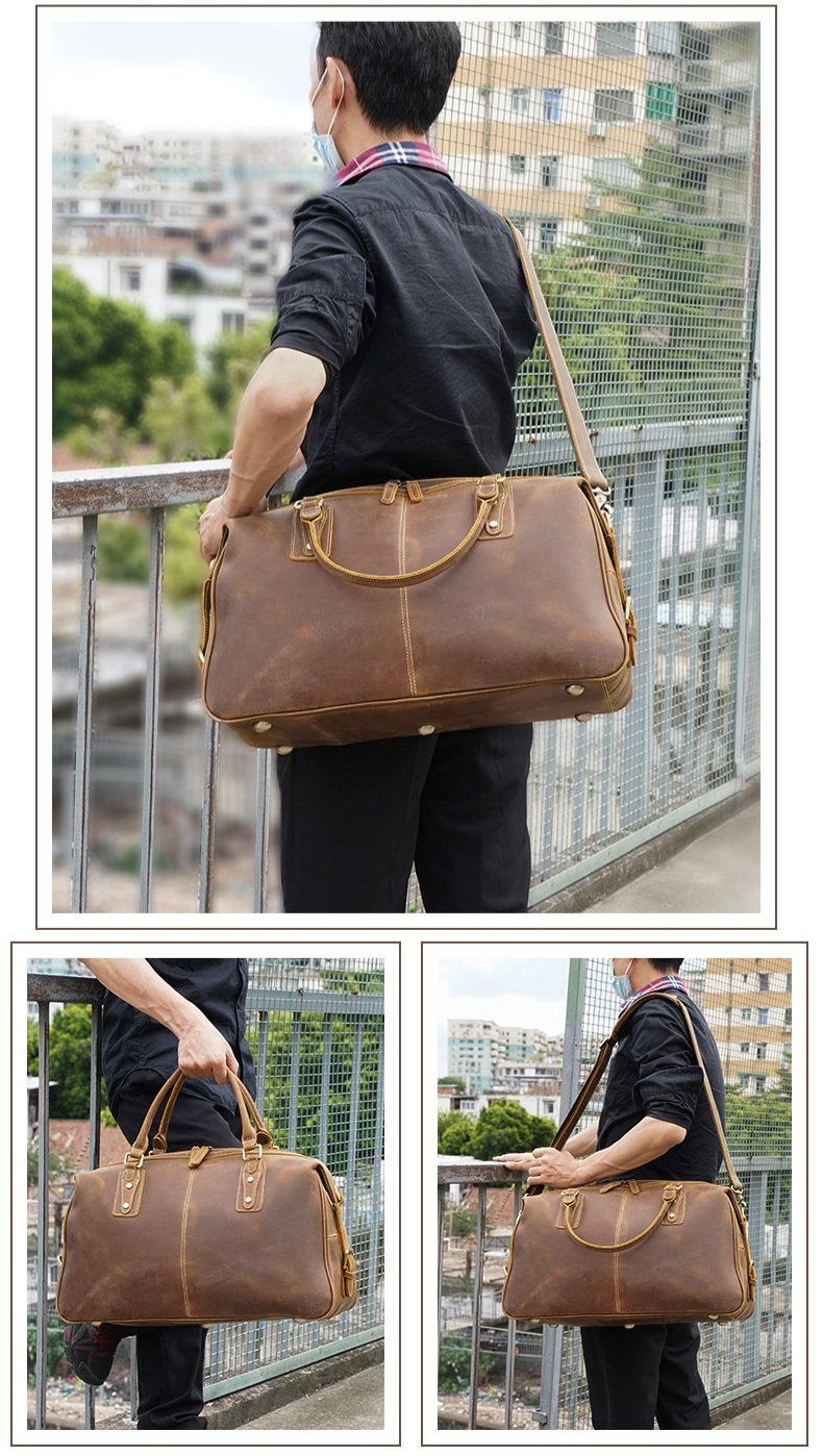 TÚI DU LỊCH DA BÒ SÁP CAO CẤP TX003