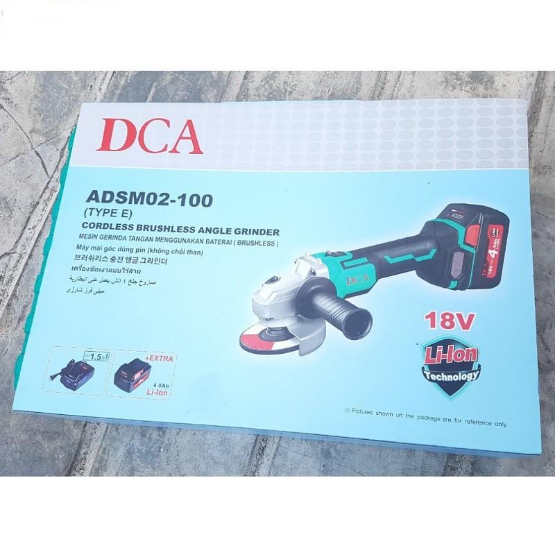 Máy mài góc dùng pin 18V 100mm DCA ADSM02-100EK ( không chổi than)