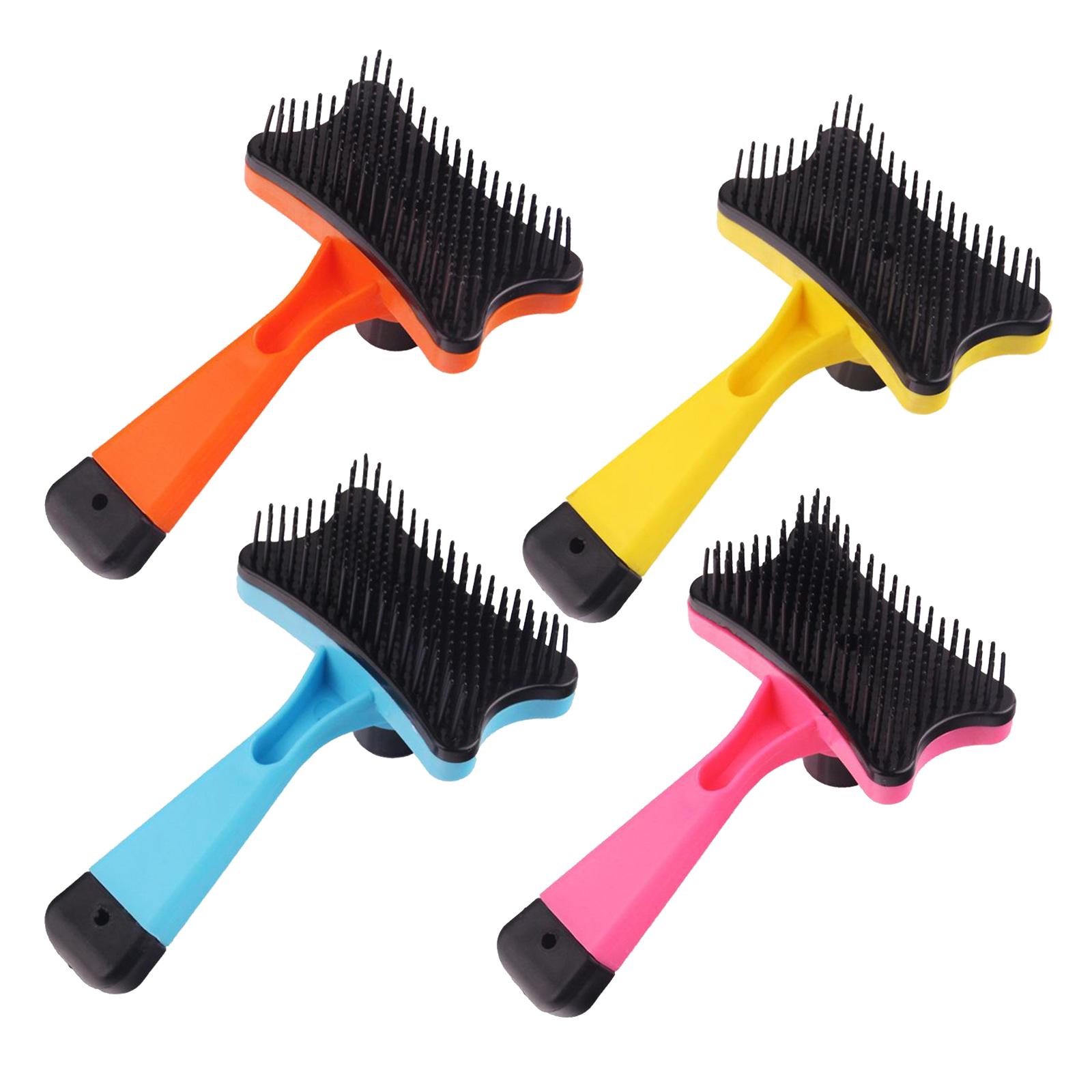 Pet Cat Dog Massage Comb Grooming Hair Removal Shedding Self Cleaning Brush