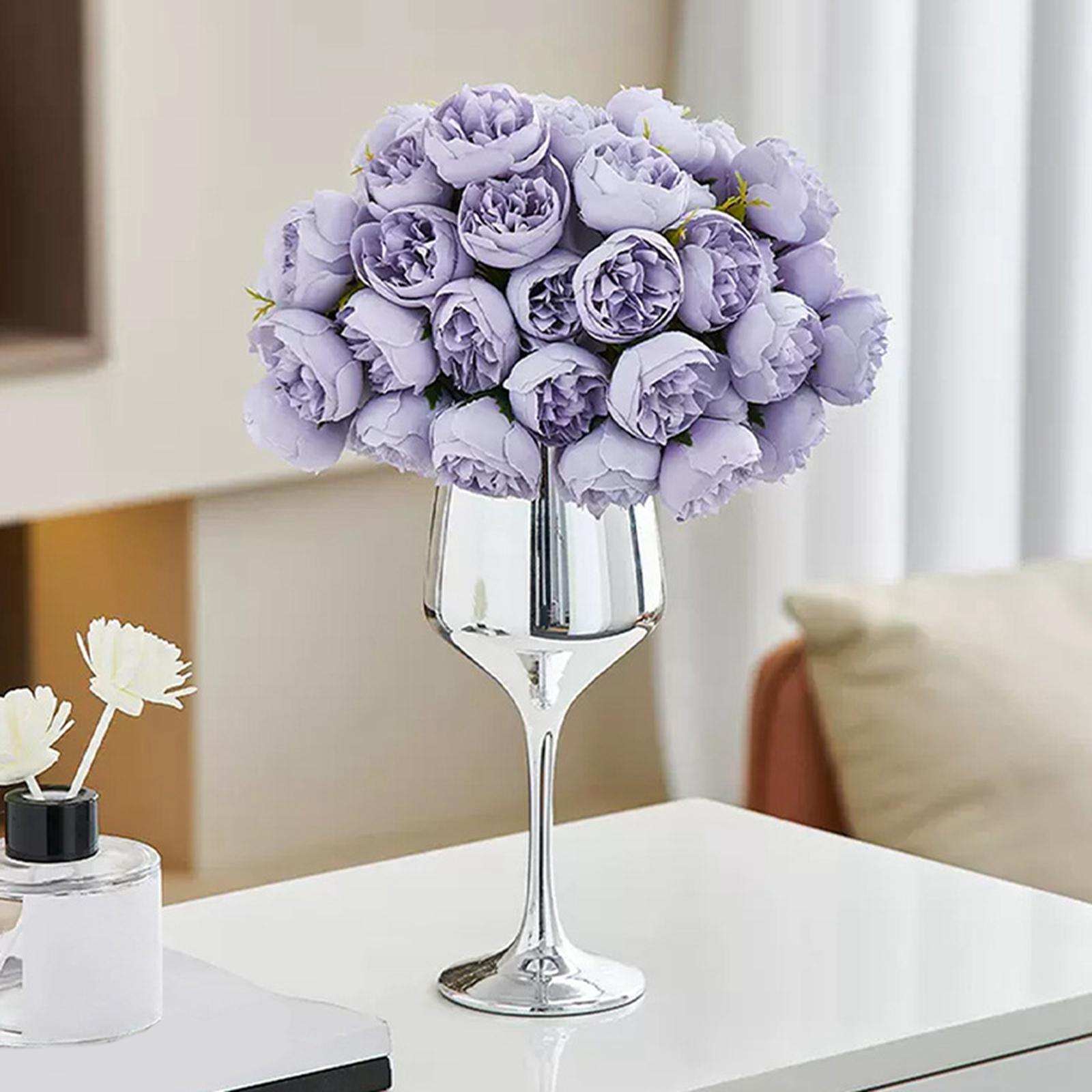 Goblet Glass Vase Flower Arrangement Decorative Centerpieces Table Vase