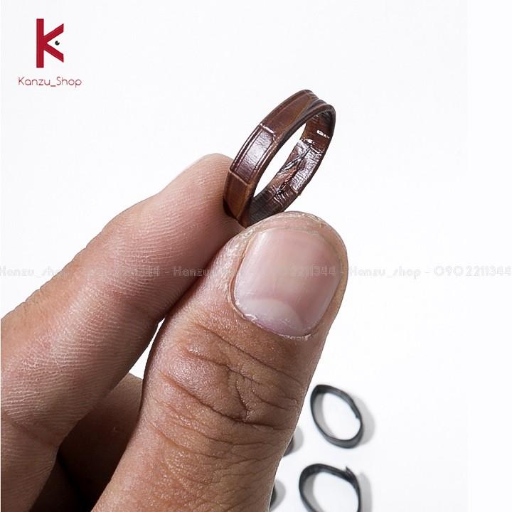 Con đĩa lắp dây đồng hồ loại da bò dập vân cá sấu - 14mm 16mm 18mm 20mm 22mm