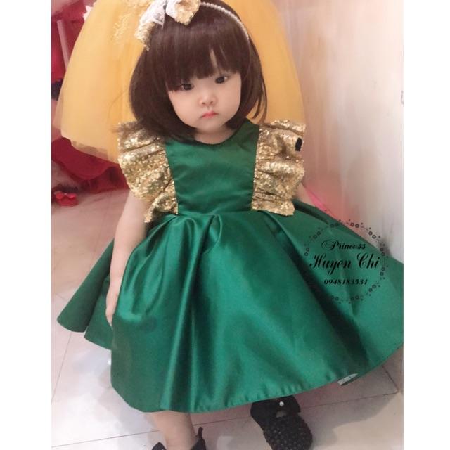 Đầm thiết kế xanh cánh tiên