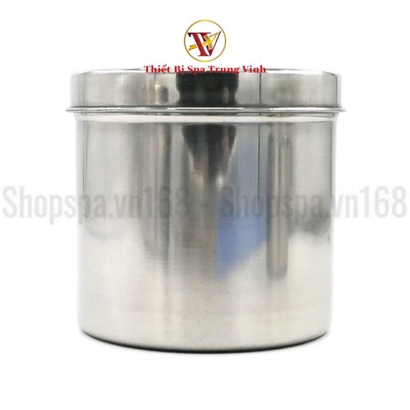 Hũ Inox Đựng Bông 8cm Dùng Trong Y Tế SPA Thẩm Mỹ Viện