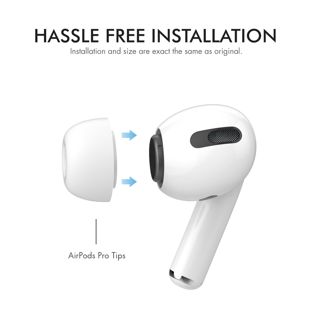 Nút Tai Nghe Thay Thế Cho AirPods Pro 1 &amp; 2 (Bộ 2 Cặp) - Hàng Chính Hãng