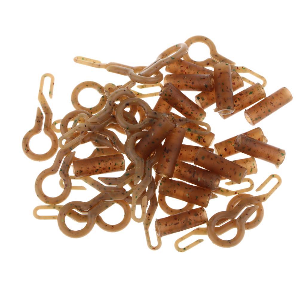 10pcs Back Lead Clips &Tubes For Carp Fishing Rig Accessory Kit