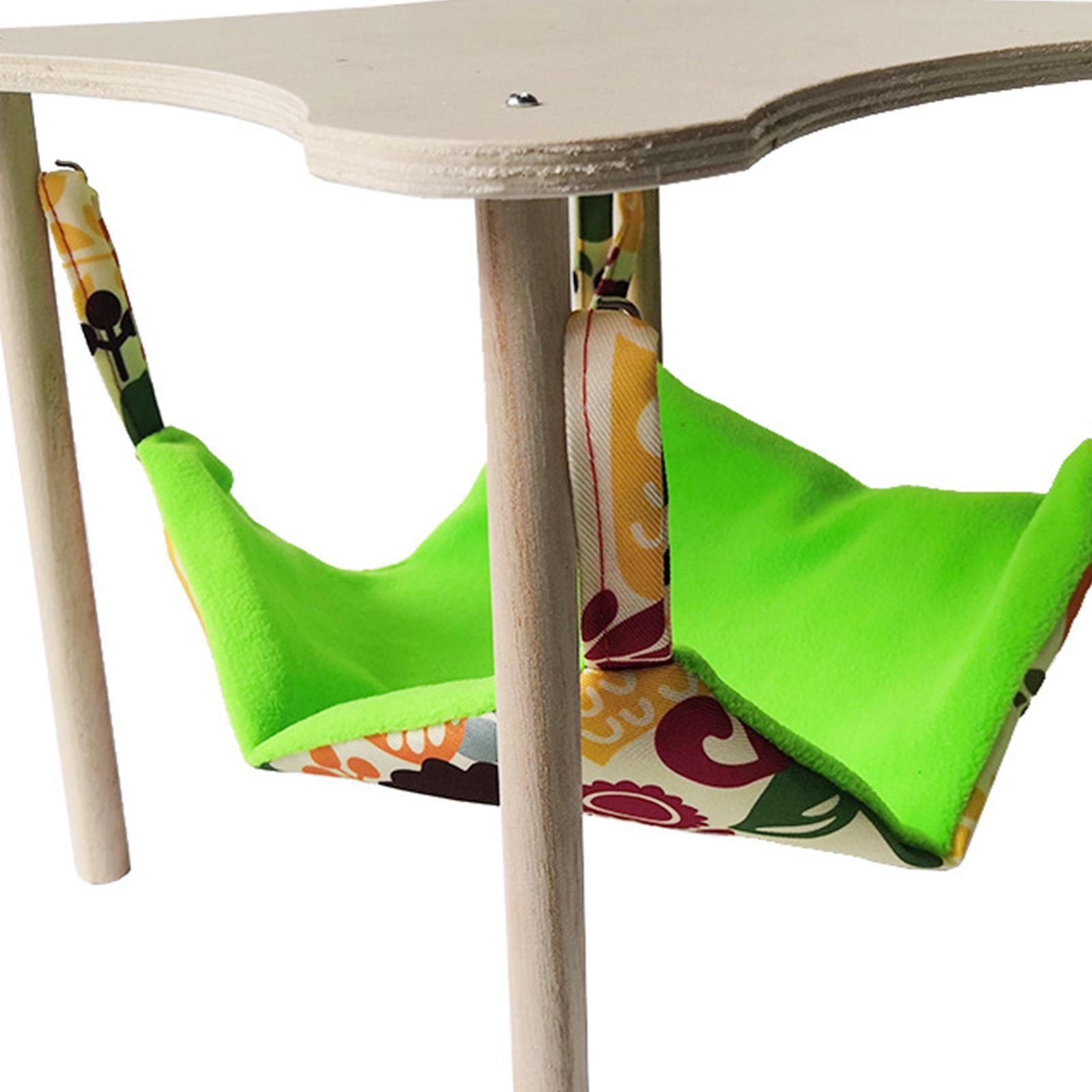Guinea Pigs Hammock Guinea Pig Hideout with Durable Wooden Stand Hanging Bed Hamster Hammock for Chinchilla Small Animals Dwarf Rabbit Bunny