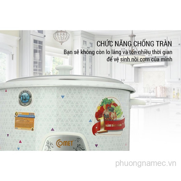 Nồi Cơm Điện Nắp Rời Comet CM8029 - Hàng Chính Hãng