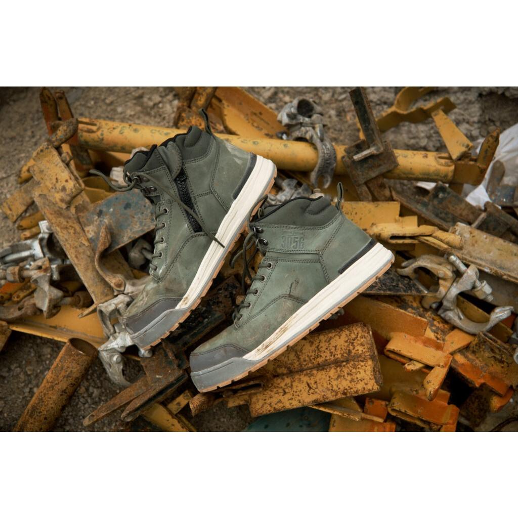 Giày HARD YAKKA Y60329 3056 5-Inch Lace Side-Zip Safety Boot Olive size EU 39-43