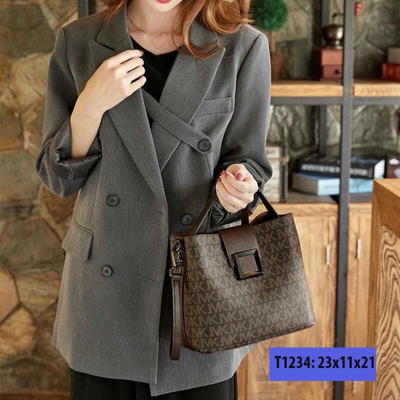 Túi xách tay đeo chéo nữ hoa văn đi làm đi chơi khóa vuông rẻ đẹp phong cách hàn quốc T1234