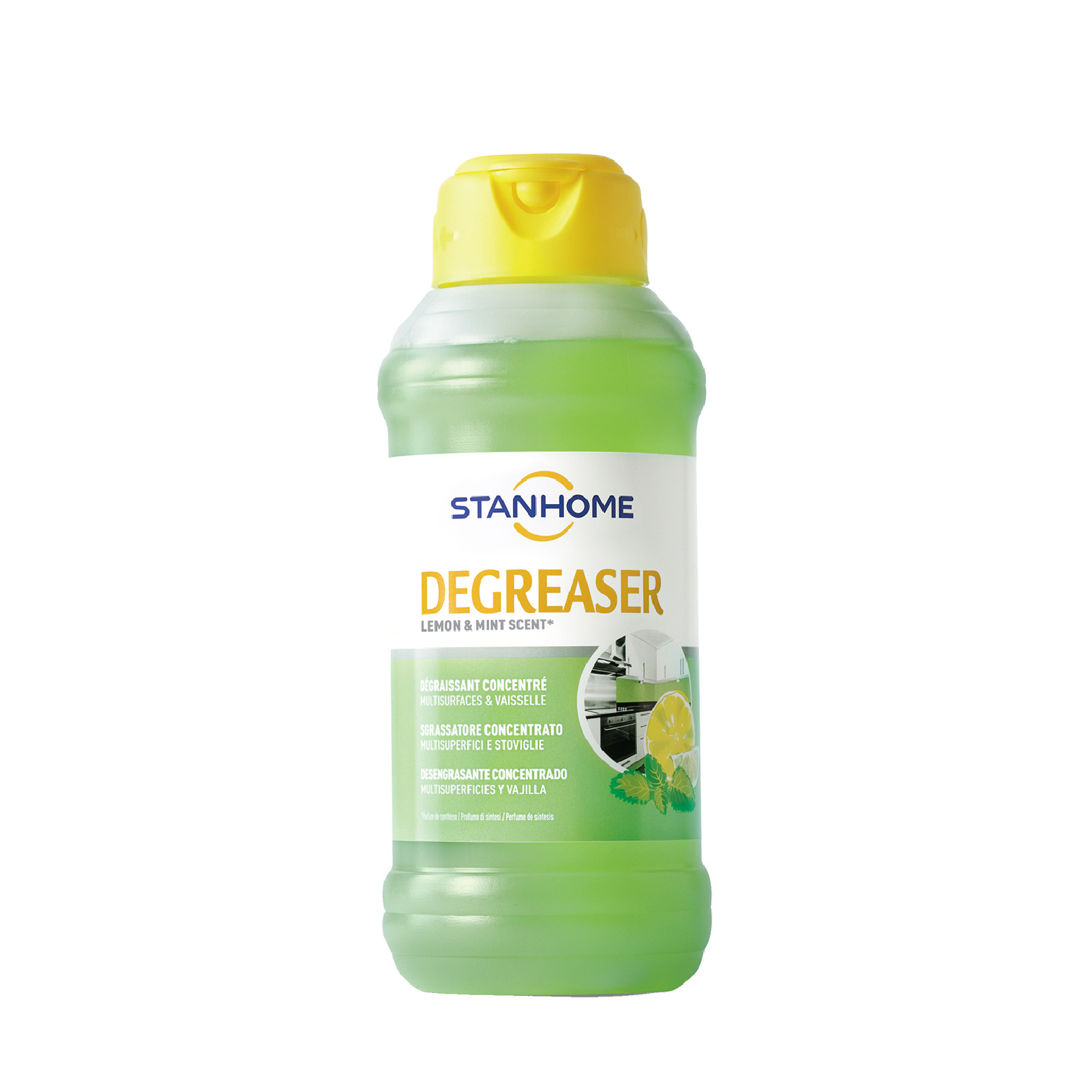 Tẩy rửa dầu mỡ đa năng hương chanh bạc hà Stanhome Degreaser Lemon&amp;mint 750ml