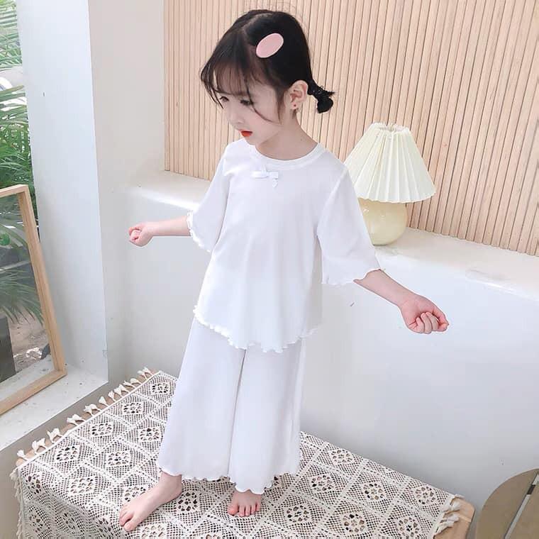 Đồ Ngủ Cho Bé Gái, Bộ Ngủ Bé Gái Size 8-28Kg Chất Lụa BiBo Store