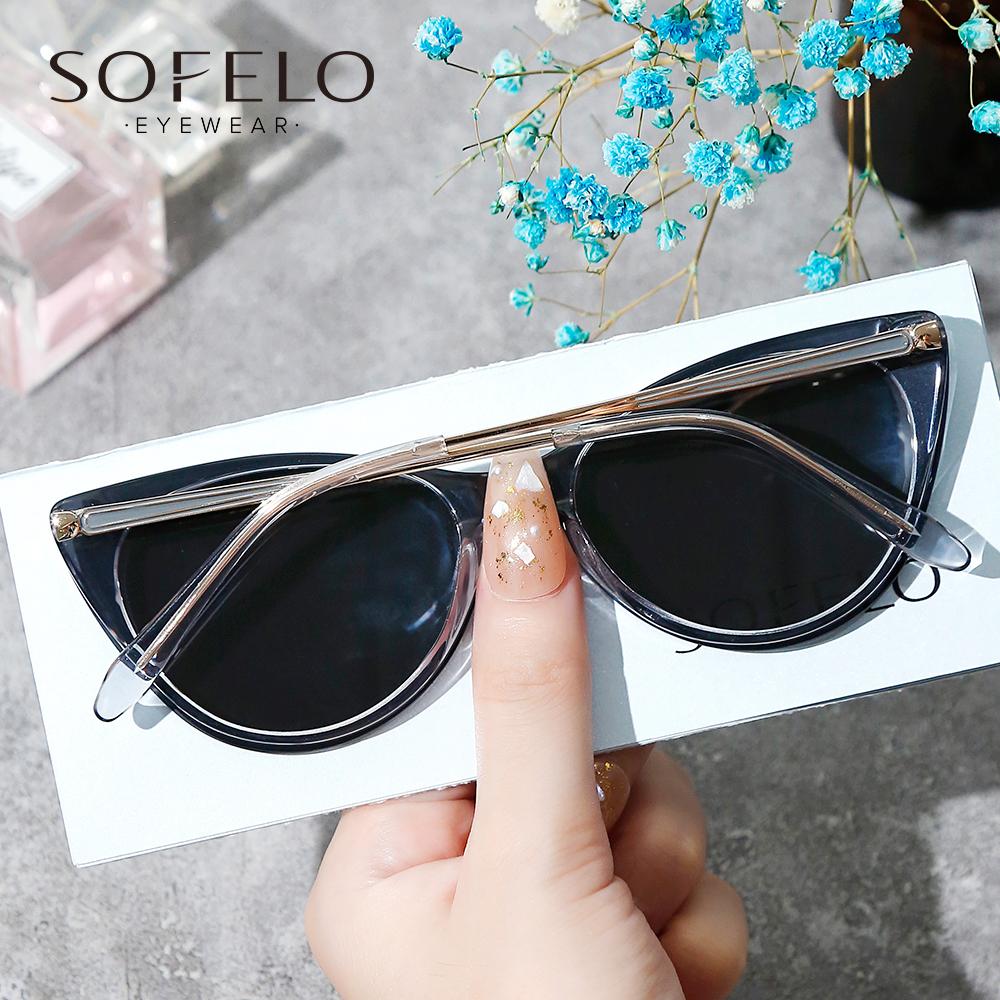 Acetate Nam Châm Kẹp Trên Kính Mát Nữ Thời Trang 2 Trong 1 Kính Phân Cực Mắt Mèo Kính Chống Nắng Nữ Quang Đơn Thuốc Kính Mắt 2021