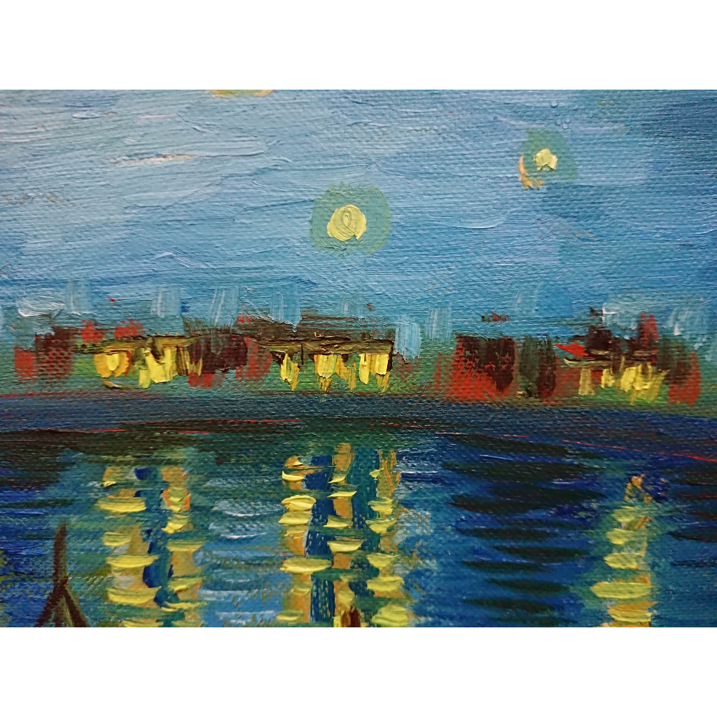 Tranh Sơn Dầu Vẽ Tay - Sao Đêm 30x40cm
