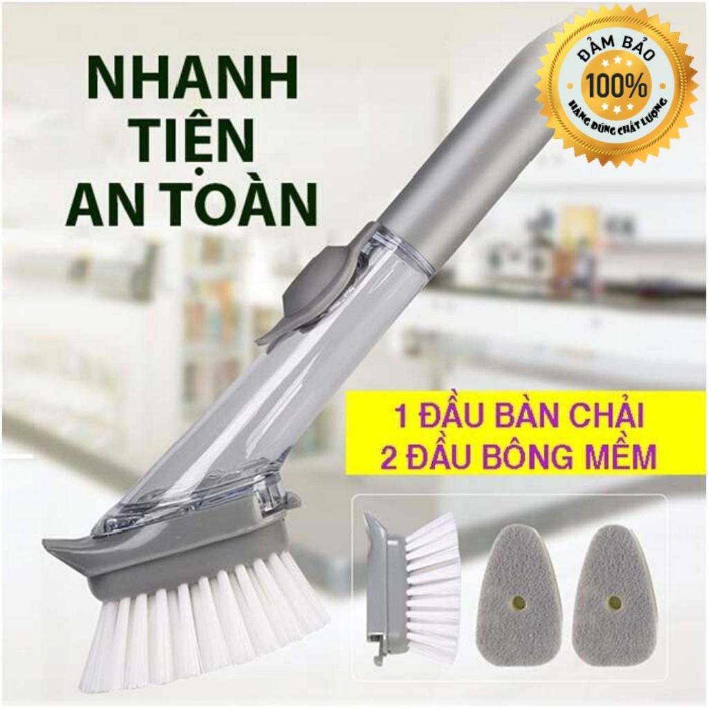 Cây Cọ Xoong Kèm Bình 3in1 Có Tay Cầm Thông Minh