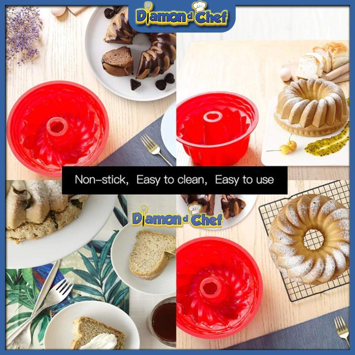 Khuôn Silicon Chiffon Nướng làm Bánh/Làm Thạch/Làm Pudding 23cm