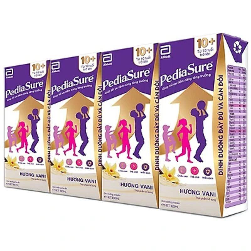 Lốc 4 Hộp Sữa Bột Pha Sẵn Pediasure Trên 10 Tuổi Hương Vani 180ml – 5099864013207