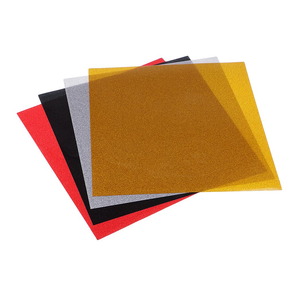 4 Colors Heat Transfer Vinyl Film Adhesive Vinyl Sheet Clothes Decor Black