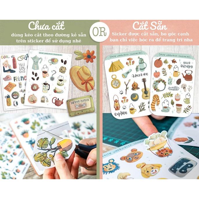 sticker sheet summer holidays - chuyên dán, trang trí sổ nhật kí, sổ tay | Bullet journal sticker