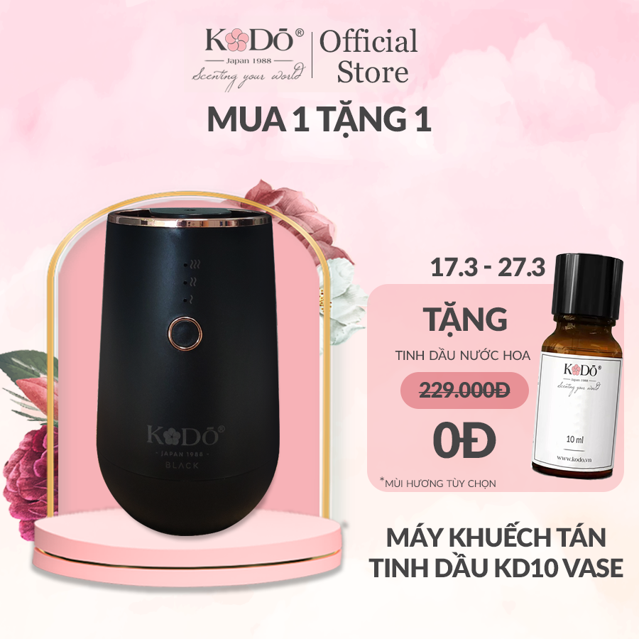 KODO Vase - Máy Khuếch Tán Tinh Dầu Thơm Phòng Ngủ 20m2, Xe Ô tô, Không Pha Nước