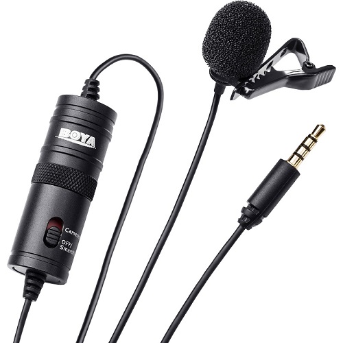 Hình ảnh MIC THU ÂM CÀI ÁO CHO ĐIỆN THOẠI, MÁY ẢNH DSLR, MÁY QUAY BOYA BY-M1 hàng chính hãng