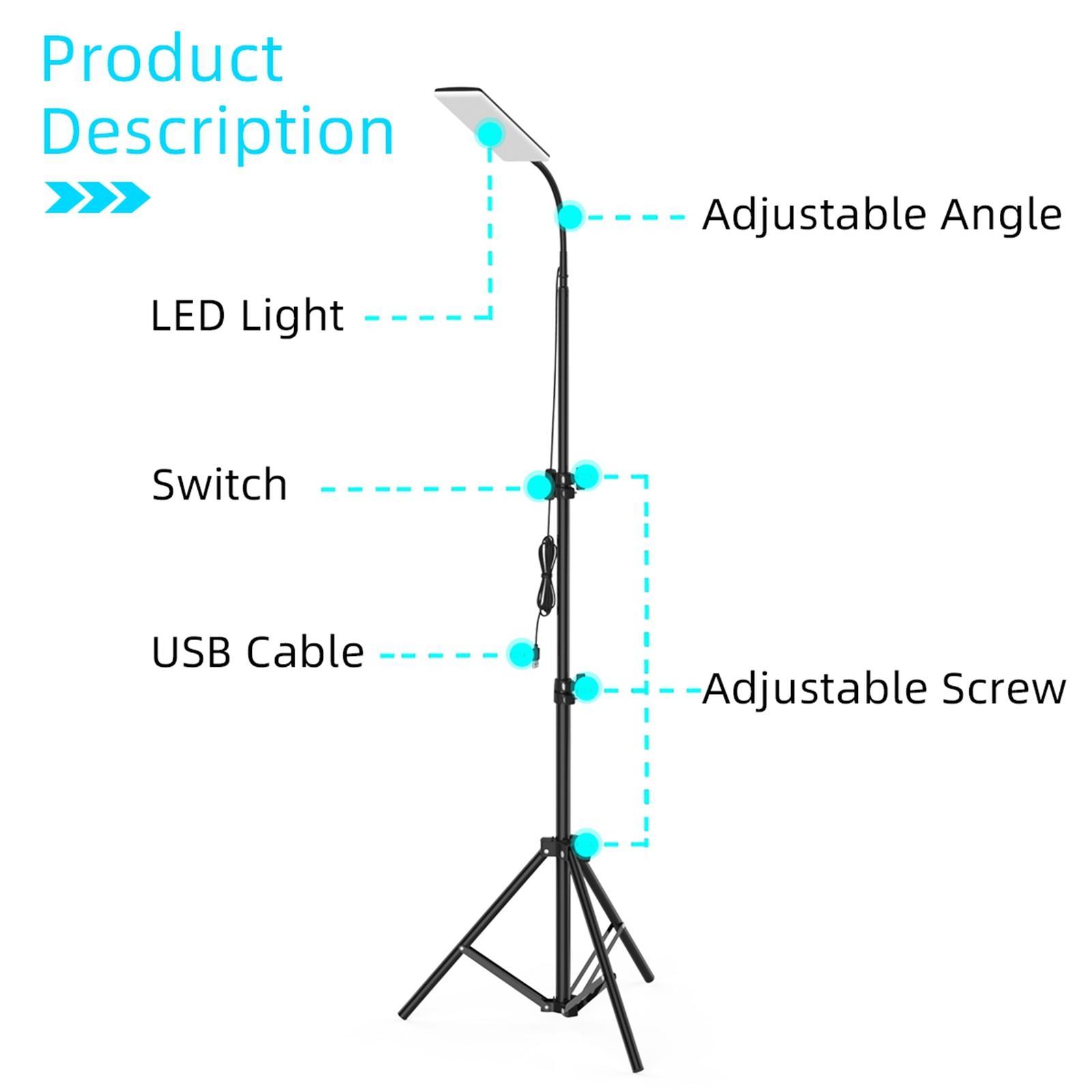 Tripod Stand Camping LED Lights USB Rechargeable  Fishing Lighting