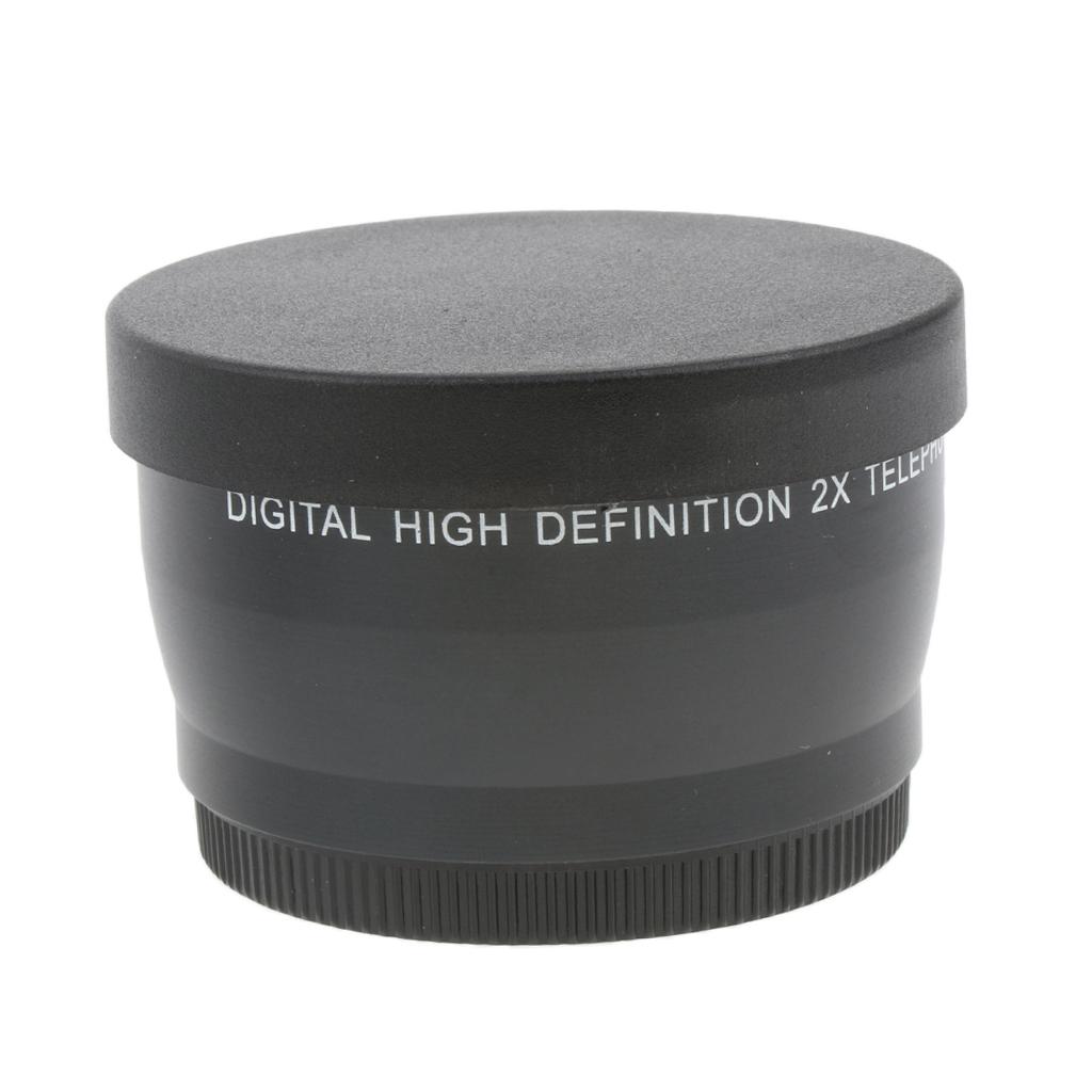 55 Mm Telephoto Lens with 2x Magnification for Canon Nikon DSLR