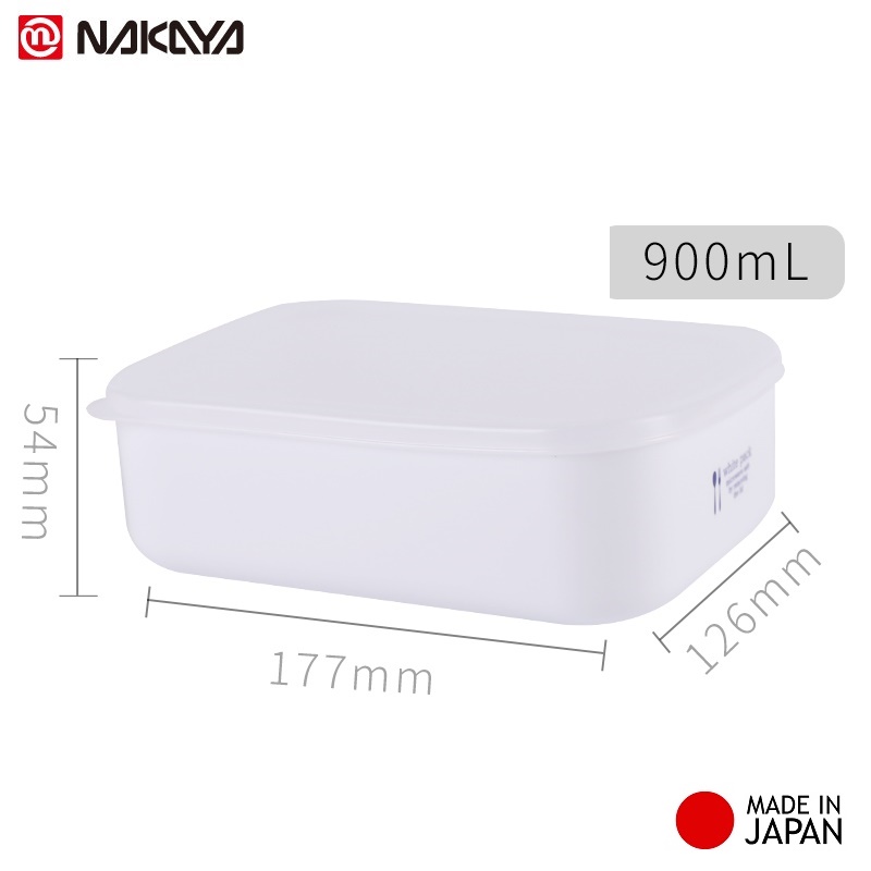 Hộp đựng thực phẩm chữ nhật Nakaya White Pack hàng nội địa Nhật Bản - Made in Japan