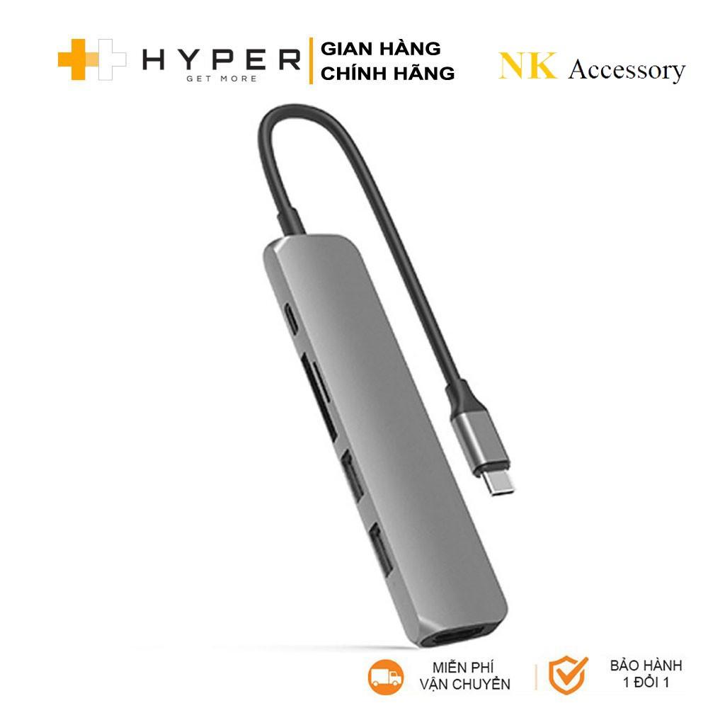 Cổng chuyển HyperDrive BAR 6-in-1 USBB-C Hub cho Macbook, PC & Devices - HD22E - Hàng Chính Hãng
