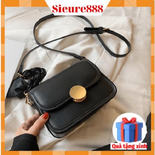 Túi đeo chéo nữ da mềm, túi xách đeo chéo nữ khóa tròn kiểu dáng Hàn Quốc đi chơi dạo phố TXN34 Sieure888_Store