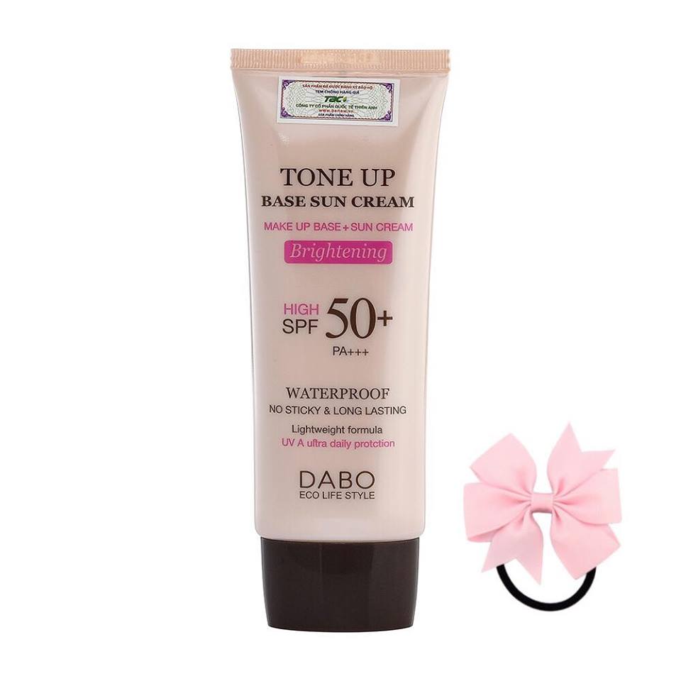 Kem Chống Nắng Kiềm Dầu Nâng Tone Dabo Tone Up Base Sun Cream SPF 50 PA +++(70ml) - [ Tặng dây cột tóc nơ - màu ngẫu nhiên ]