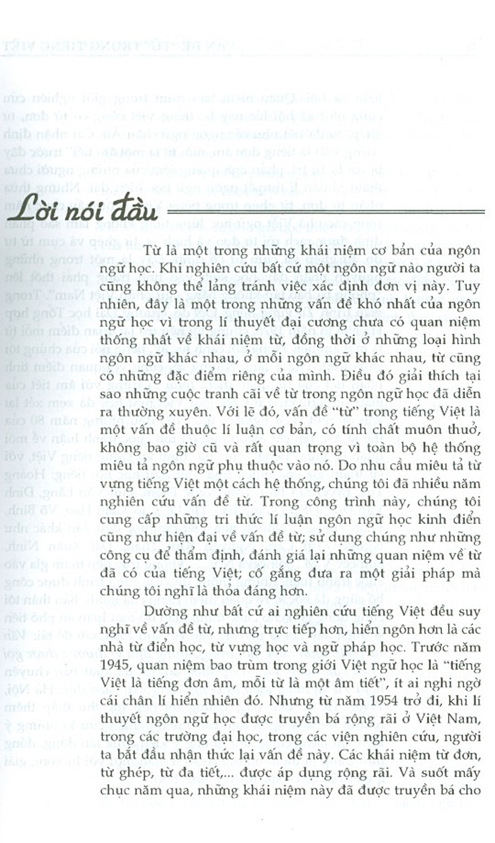 Vấn Đề &quot;Từ&quot; Trong Tiếng Việt