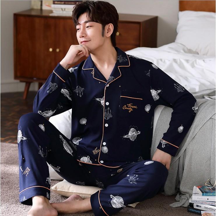 Đồ bộ Pijama-Đồ ngủ nam cao cấp phong cách Hàn Quốc, chất COTTON 100 dày dặn & thoáng khí