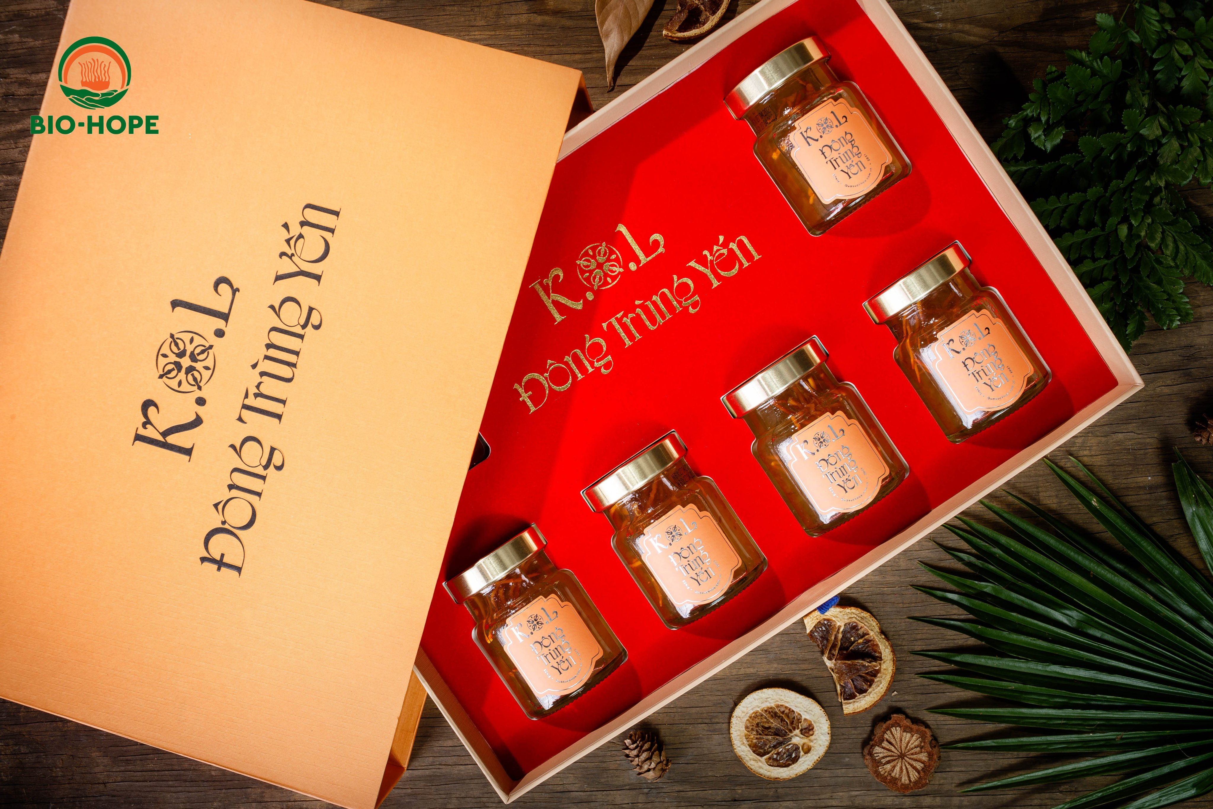 Combo 6 Hũ Đông Trùng Yến Premium Nguyên Chất BIO HOPE, Kết Hợp Giữa Đông Trùng Hạ Thảo Và Yến Sào Nguyên Chất