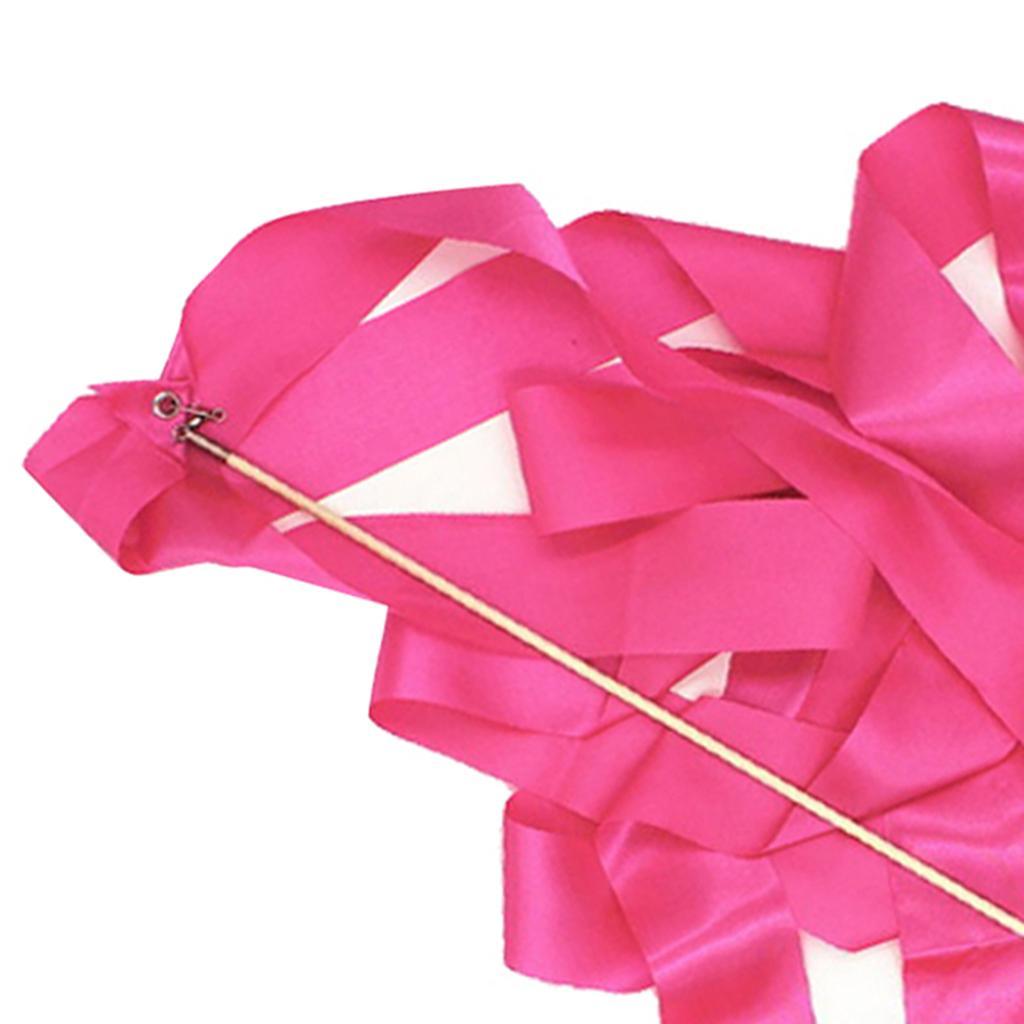 2x Dance Ribbon Gym Rhythmic Art Gymnastics Streamer Rotating Bar