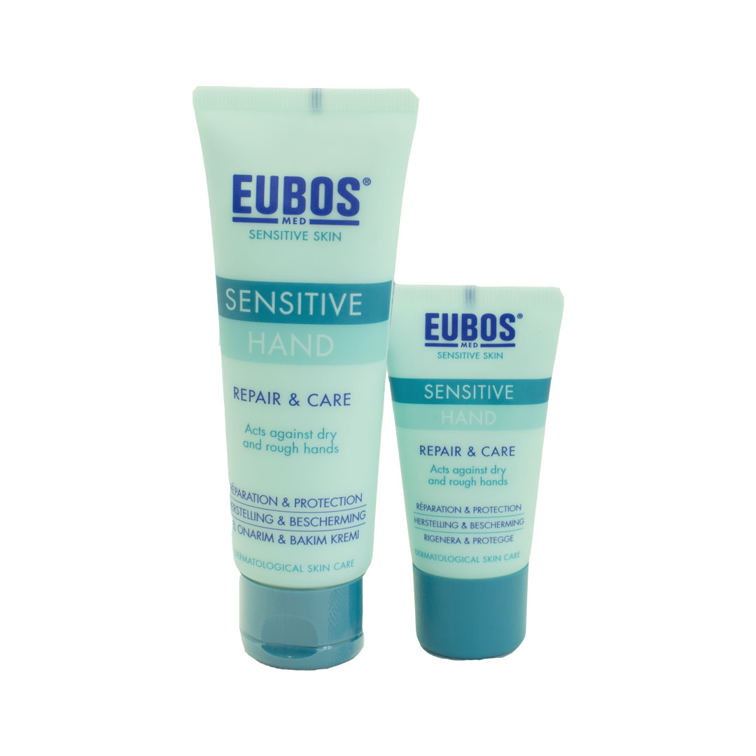 Combo 2 Kem dưỡng tay cho da nhạy cảm EUBOS Sensitive Hand Repair &amp; Care (75ml &amp; 25ml)