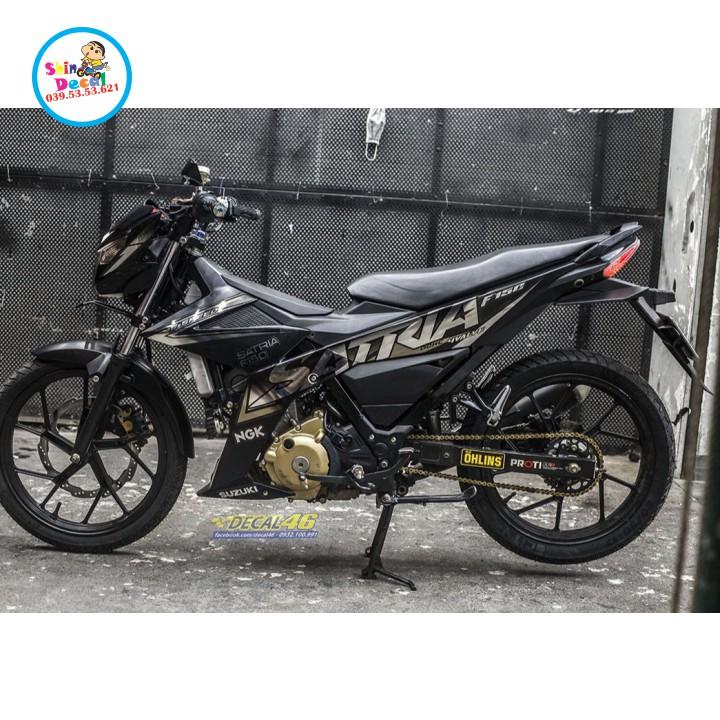Tem xe Satria fi crom cao cấp