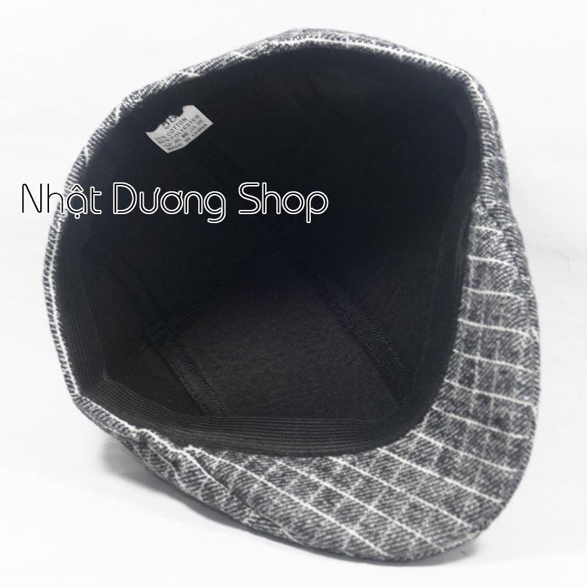 Mũ Beret Nam Trung Niên, nón mỏ vịt người lớn bít đuôi chất vải Nỉ mang phong cách chửng chạc và sành điệu.