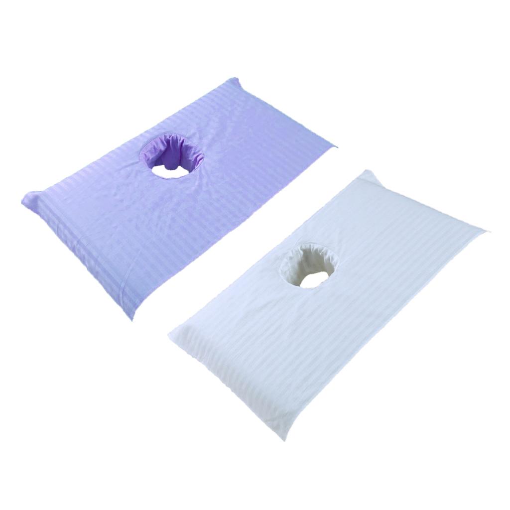2x Soft Beauty Massage SPA Treatment Bed Cover Sheet With Breath Hole