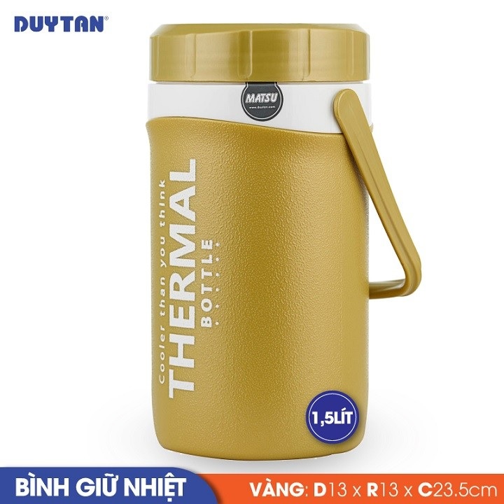 Bình giữ nhiệt nhựa Duy Tân Matsu 1.5 lít (13 x 13 x 23.5 cm) - 35315 - Giao màu ngẫu nhiên - Hàng chính hãng