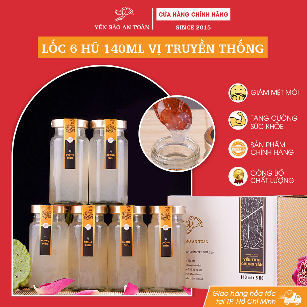 Lốc yến chưng đường phèn lớn