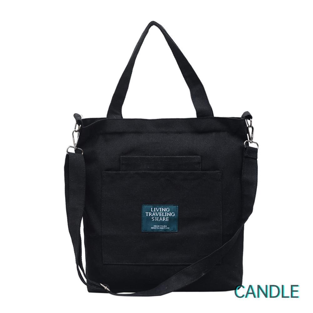 Túi Đeo Chéo Vải Canvas Cỡ Lớn Thời Trang Cho Nữ