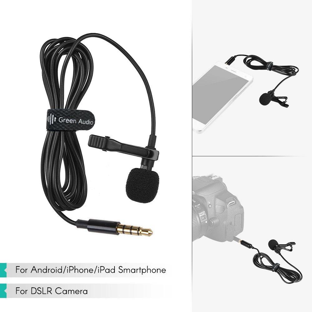 Microphone Condenser Mic có phích cắm 3.5mm Tương thích với iPhone iPad Android điện thoại thông minh DSLR