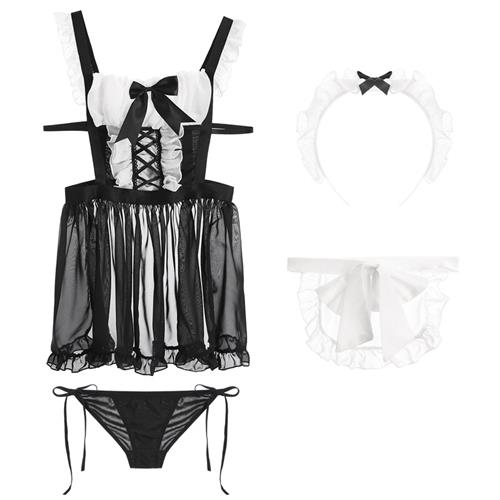 Cosplay Hầu Gái Nhật Bản Sexy - Bộ Đồ Ngủ Cô Giúp Việc Quyến Rũ Gợi Cảm - Maid Cosplay Outfit