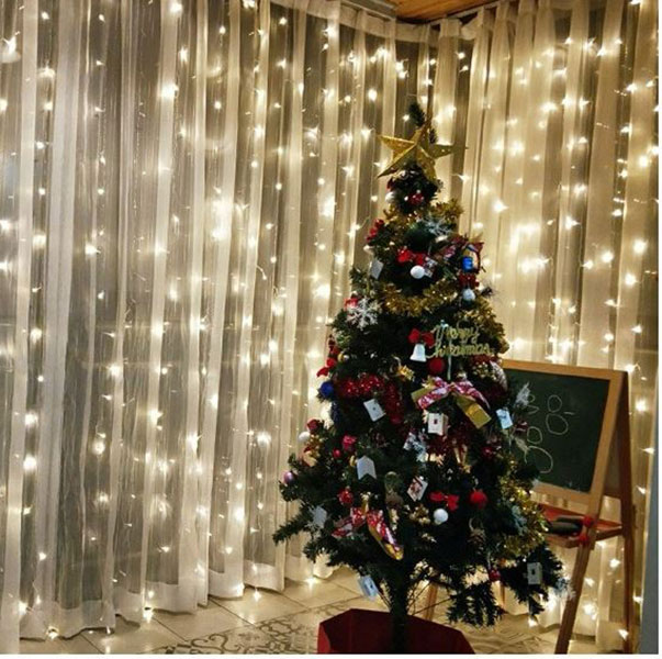 Đèn Led Trang Trí Bông Tuyết Dài 6M - 40 Bóng Trang Trí Noel Lễ Tết