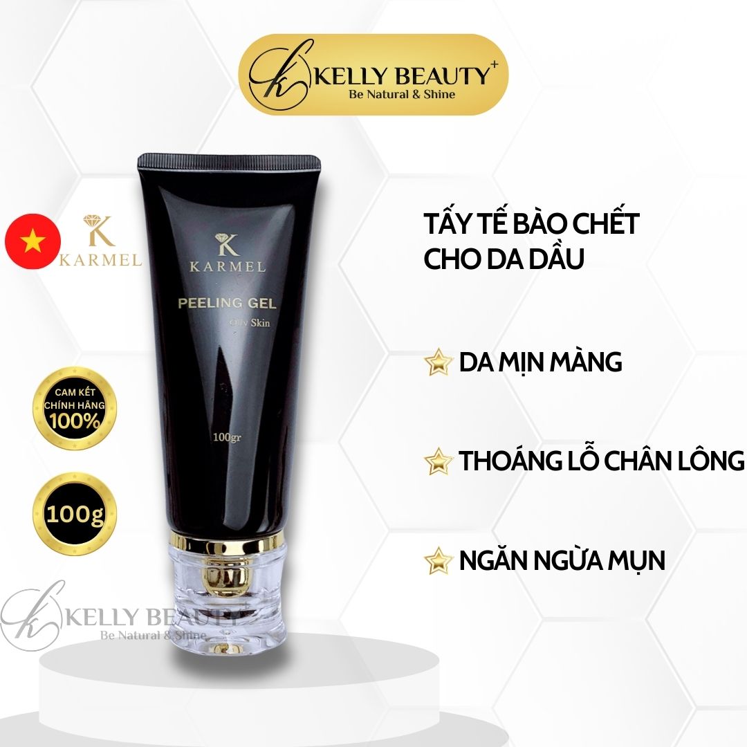 Tẩy Tế Bào Chết Da Dầu Karmel Peeling Gel Oily Skin - Giảm Dày Sừng, Da Mềm Mịn, Ngăn Ngừa Mụn | Kelly Beauty