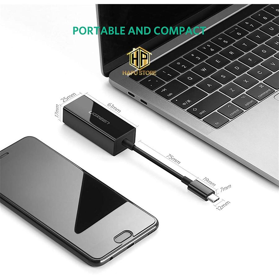 Cáp USB Type C to Lan Gigabit 10/100/1000Mbps Ugreen 50307 chính hãng - Hàng Chính Hãng