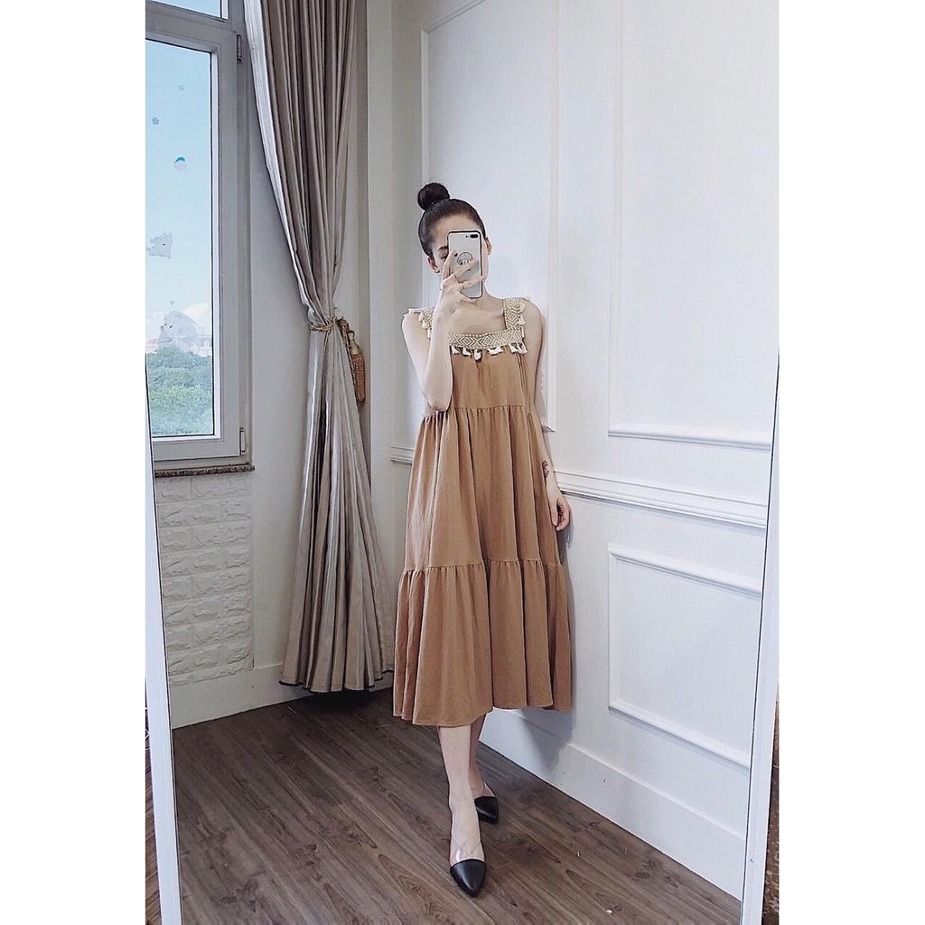 đầm bầu xinh dáng suông