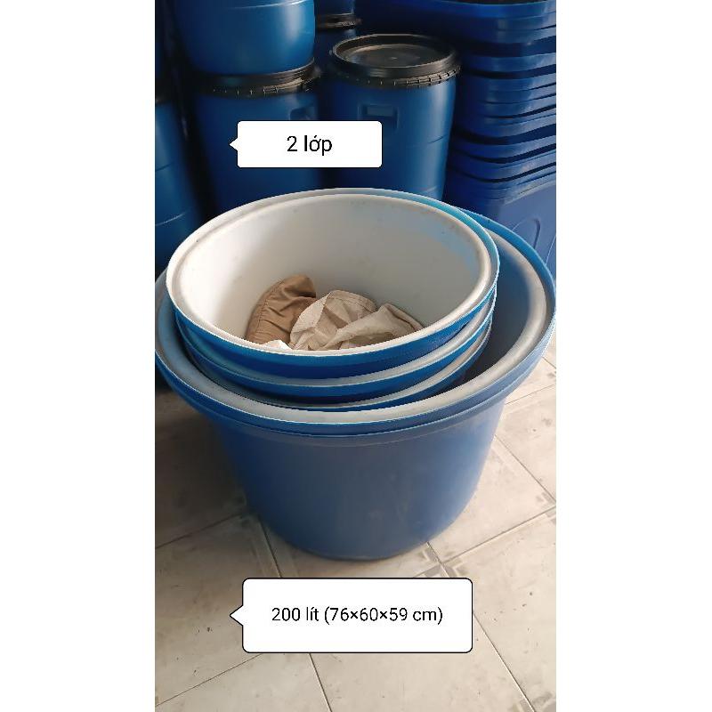 Thùng tròn nuôi cá 200 lít