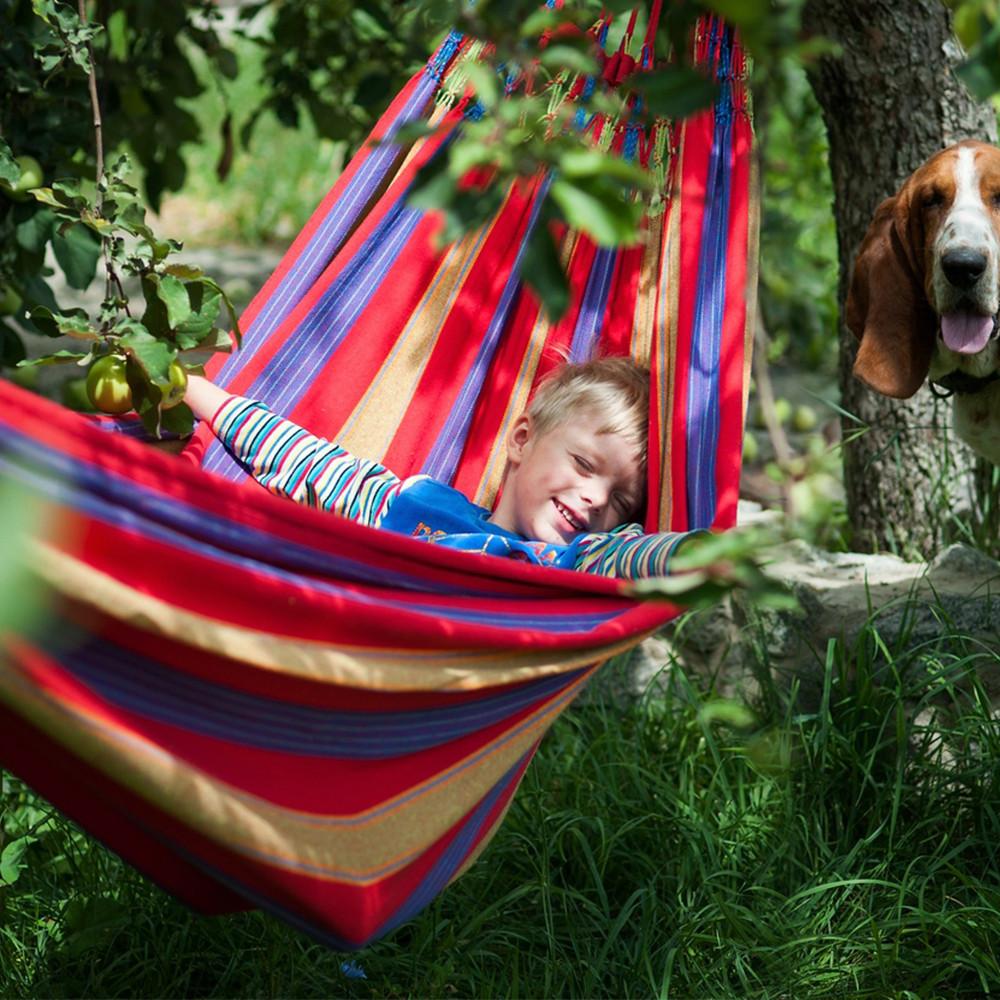 240*150Cm 2 Người 2 Võng Hamac Ngoài Trời Giải Trí Giường Treo Giường Đôi Ngủ Vải Đầm Võng Cắm Trại Săn Bắn 3 Màu