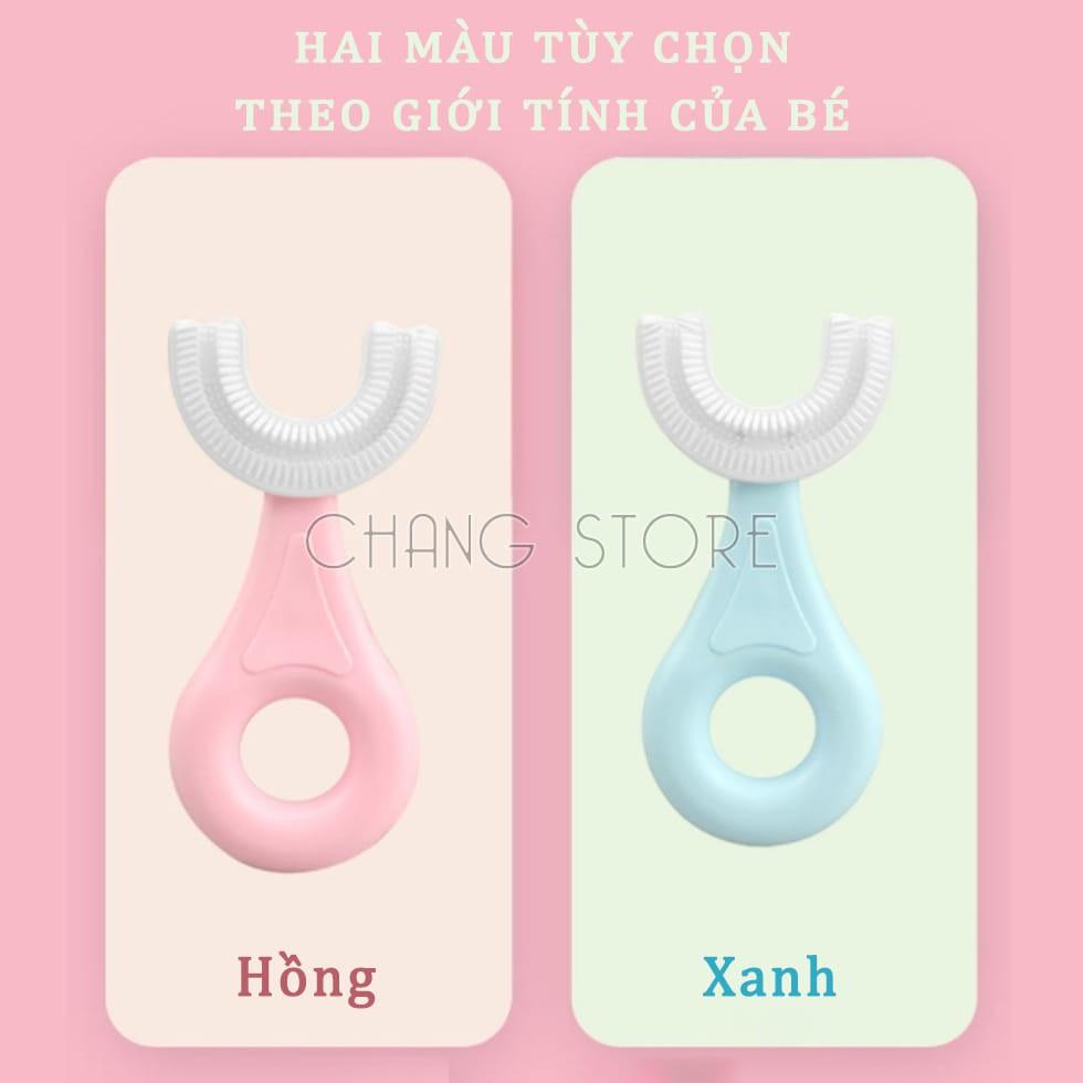 Bàn Chải Đánh Răng Chữ U Cho Bé, Bàn Chải Silicon Thông Minh Cao Cấp Cho Bé Từ 2 - 6 Tuổi